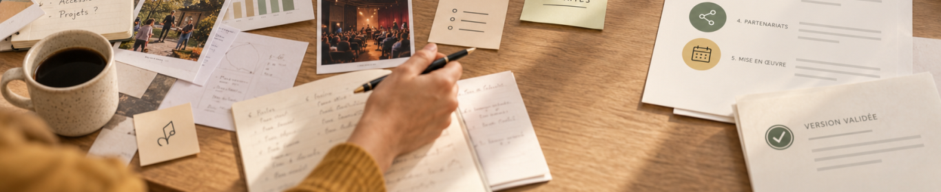 Travail collectif à partir de documents existants pour structurer et rédiger un projet associatif
